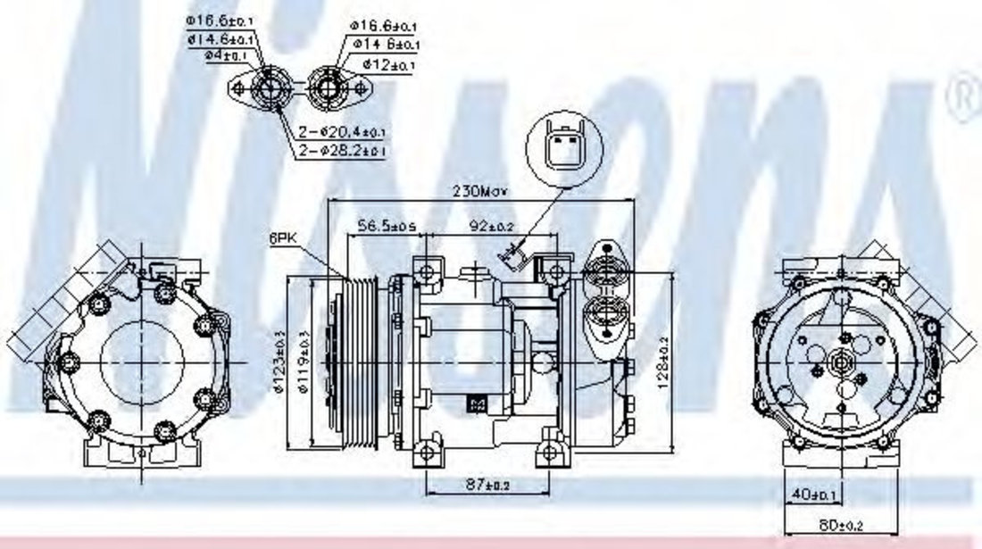 Compresor, climatizare FORD FIESTA V (JH, JD) (2001 - 2010) NISSENS 89336 piesa NOUA