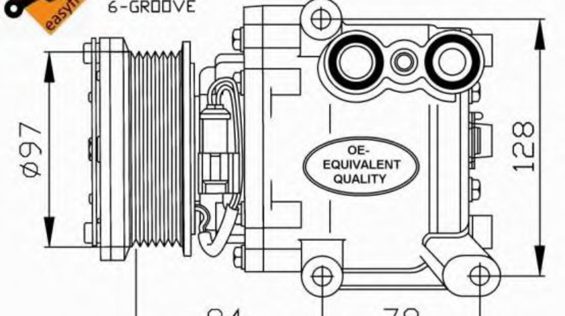 Compresor, climatizare FORD FIESTA VI (2008 - 2016) NRF 32724 piesa NOUA