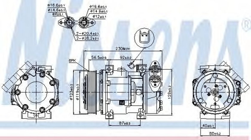 Compresor, climatizare FORD FOCUS C-MAX (2003 - 2007) NISSENS 89336 piesa NOUA