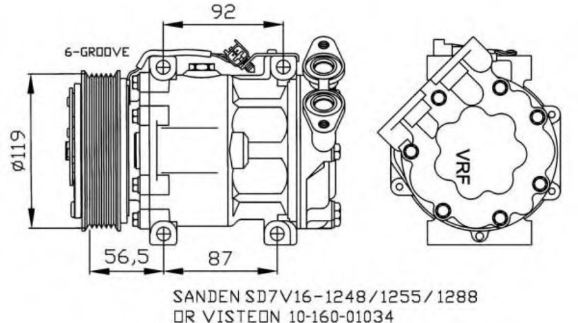 Compresor, climatizare FORD FOCUS C-MAX (2003 - 2007) NRF 32271 piesa NOUA