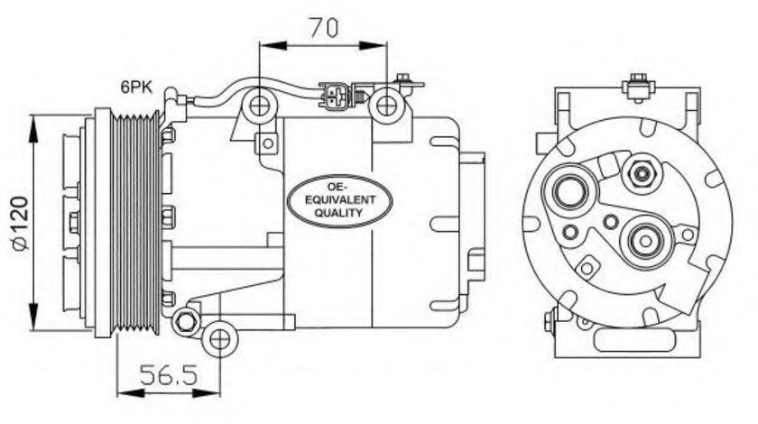 Compresor, climatizare FORD FOCUS C-MAX (2003 - 2007) NRF 32250 piesa NOUA