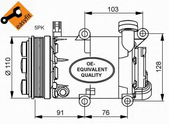 Compresor, climatizare FORD FOCUS C-MAX (2003 - 2007) NRF 32415 piesa NOUA