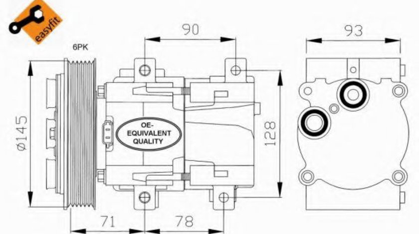 Compresor, climatizare FORD FOCUS (DAW, DBW) (1998 - 2007) NRF 32084 piesa NOUA