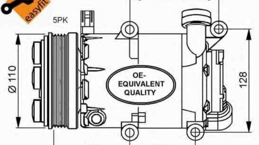 Compresor, climatizare FORD FOCUS II combi (DA_) NRF 32415