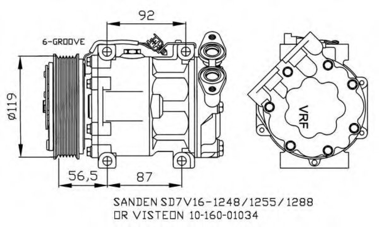 Compresor, climatizare FORD FOCUS II (DA) (2004 - 2012) NRF 32271 piesa NOUA