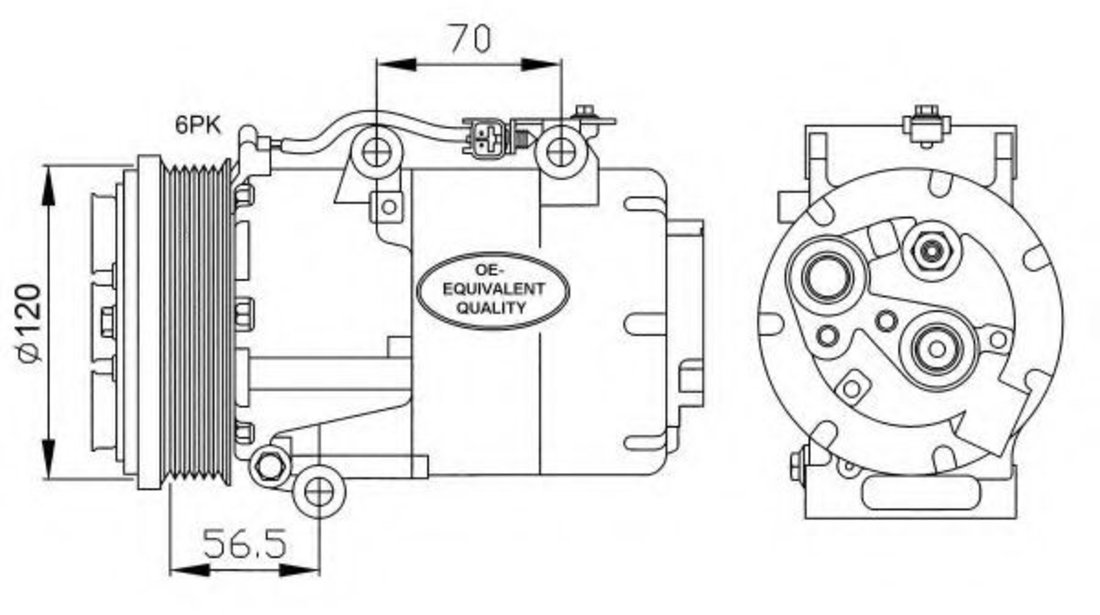 Compresor, climatizare FORD FOCUS II (DA) (2004 - 2012) NRF 32250 piesa NOUA
