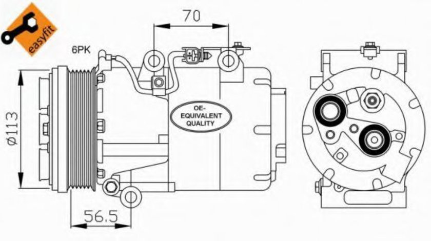 Compresor, climatizare FORD FOCUS II (DA) (2004 - 2012) NRF 32722 piesa NOUA