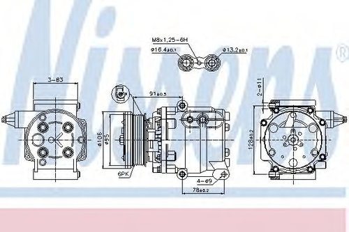 Compresor, climatizare FORD FUSION (JU) (2002 - 2012) NISSENS 89358 piesa NOUA