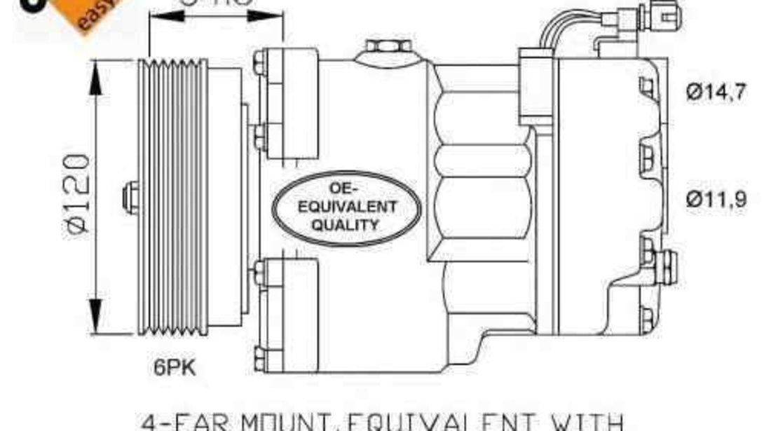 Compresor, climatizare FORD GALAXY (WGR) NRF 32033