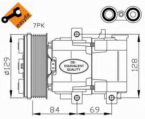Compresor, climatizare FORD MAVERICK (2001 - 2016) NRF 32447 piesa NOUA