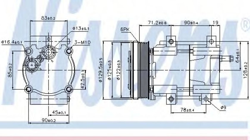 Compresor, climatizare FORD MONDEO II Combi (BNP) (1996 - 2000) NISSENS 89205 piesa NOUA