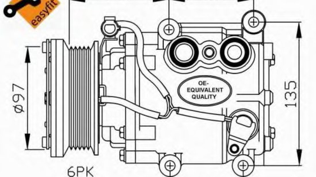 Compresor, climatizare FORD MONDEO III (B5Y) (2000 - 2007) NRF 32247 piesa NOUA