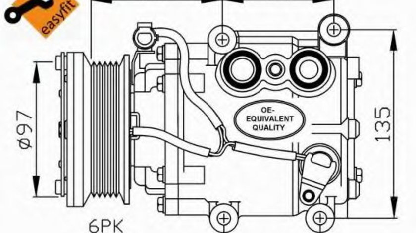 Compresor, climatizare FORD MONDEO III Combi (BWY) (2000 - 2007) NRF 32247 piesa NOUA