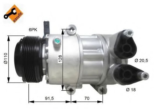 Compresor, climatizare FORD MONDEO IV (BA7) (2007 - 2016) NRF 32812 piesa NOUA