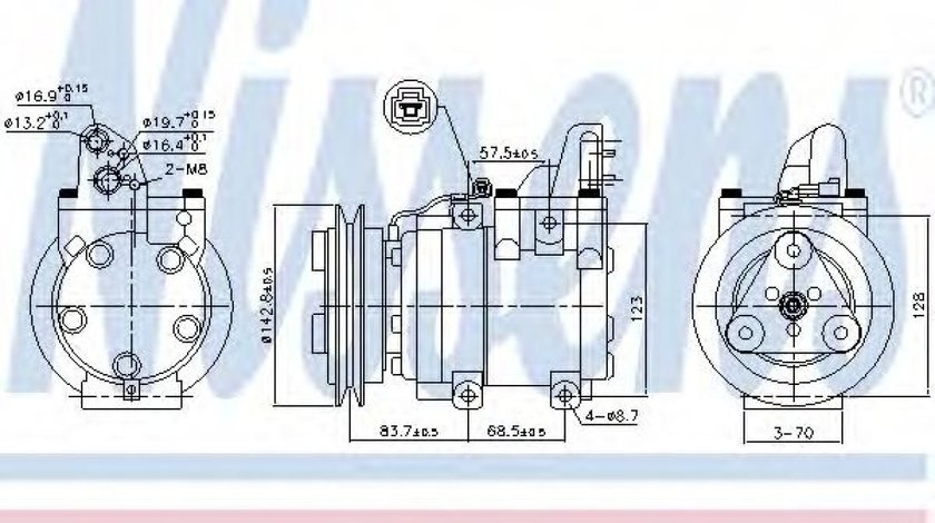 Compresor, climatizare FORD RANGER (ER, EQ) (1998 - 2006) NISSENS 890059 piesa NOUA