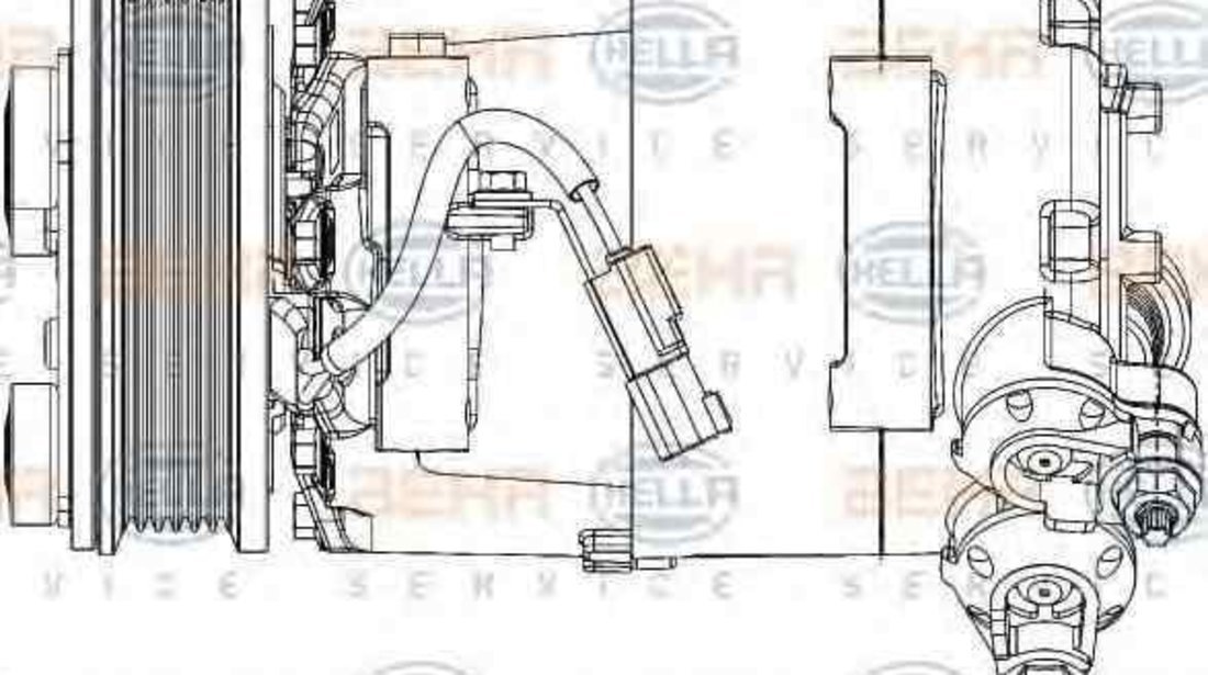 Compresor, climatizare FORD S-MAX (WA6) HELLA 8FK 351 334-431