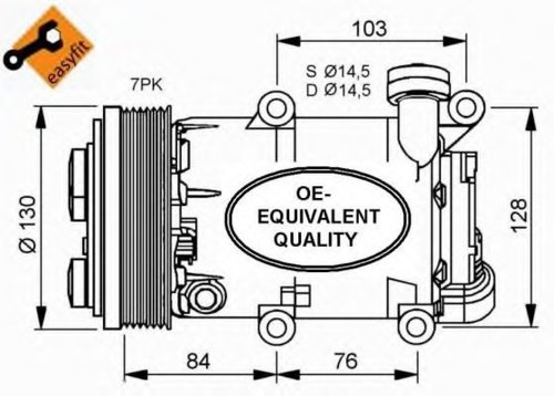 Compresor, climatizare FORD TRANSIT bus (2006 - 2014) NRF 32410 piesa NOUA