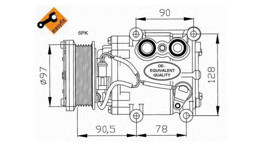 Compresor, climatizare Ford TRANSIT CONNECT (P65_, P70_, P80_) 2002-2016 #3 1064354