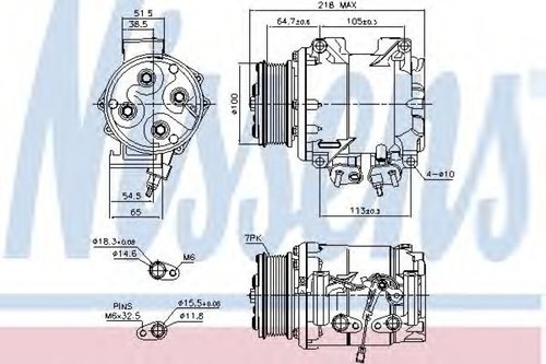 Compresor, climatizare HONDA ACCORD VII (CL) (2003 - 2008) NISSENS 89242 piesa NOUA