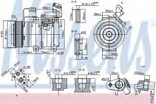 Compresor, climatizare HONDA ACCORD VII (CL) (2003 - 2008) NISSENS 89586 piesa NOUA
