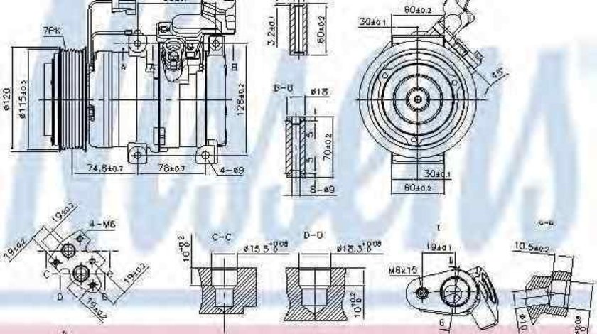 Compresor, climatizare HONDA ACCORD VII (CL) NISSENS 89586