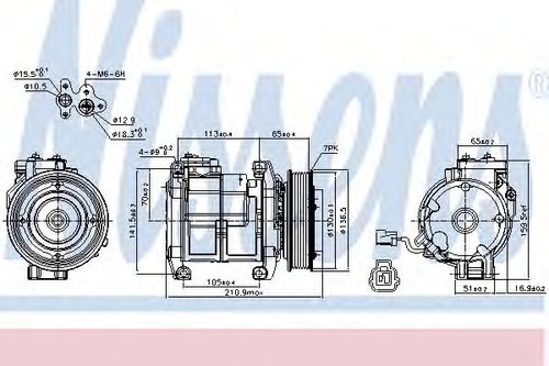 Compresor, climatizare HONDA ACCORD VII (CM) (2002 - 2008) NISSENS 89084 piesa NOUA