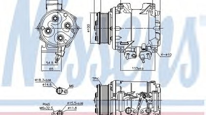 Compresor, climatizare HONDA ACCORD VII (CM) (2002 - 2008) NISSENS 89242 piesa NOUA