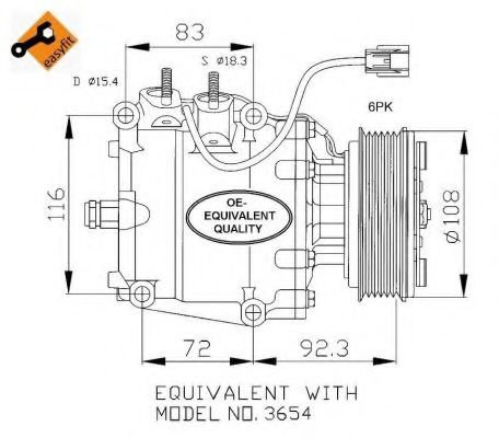 Compresor, climatizare HONDA CIVIC VII Hatchback (EU, EP, EV) (1999 - 2006) NRF 32072 piesa NOUA