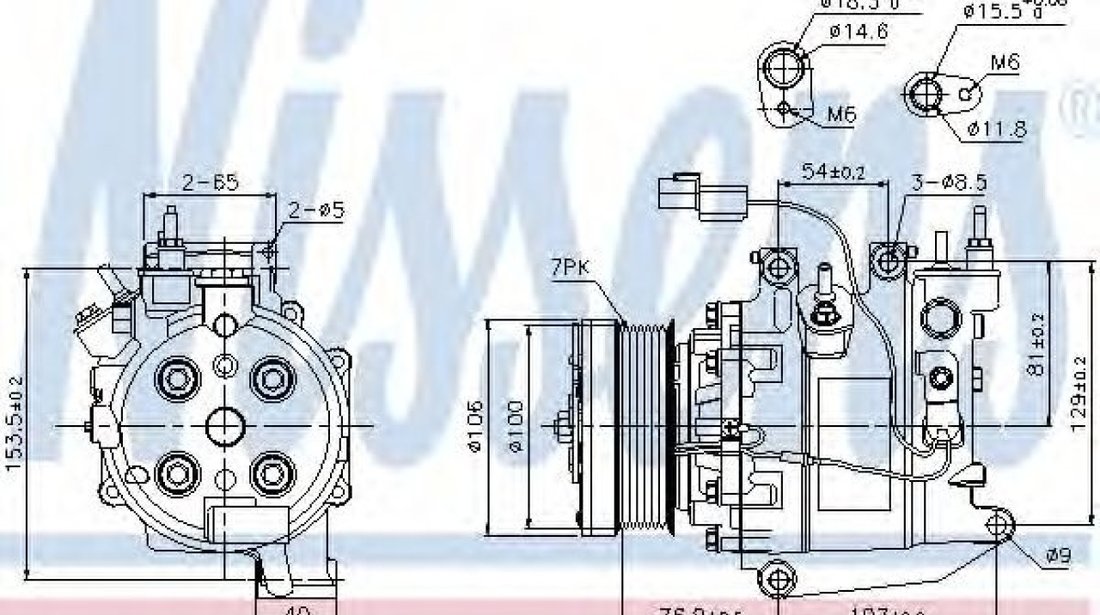 Compresor, climatizare HONDA CIVIC VIII Hatchback (FN, FK) (2005 - 2012) NISSENS 89246 piesa NOUA