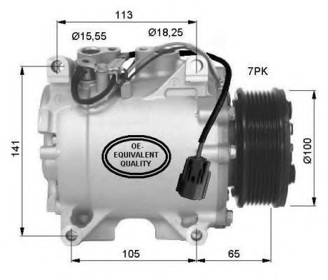 Compresor, climatizare HONDA CR-V II (RD) (2001 - 2006) NRF 32448 piesa NOUA