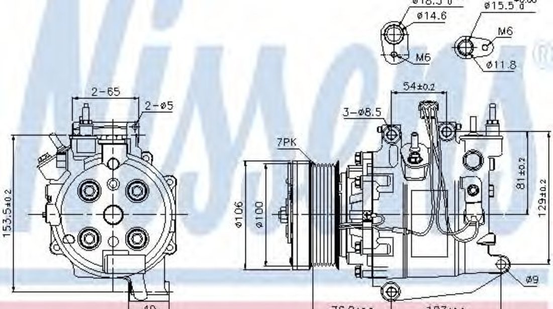 Compresor, climatizare HONDA CR-V III (RE) (2006 - 2012) NISSENS 89247 piesa NOUA