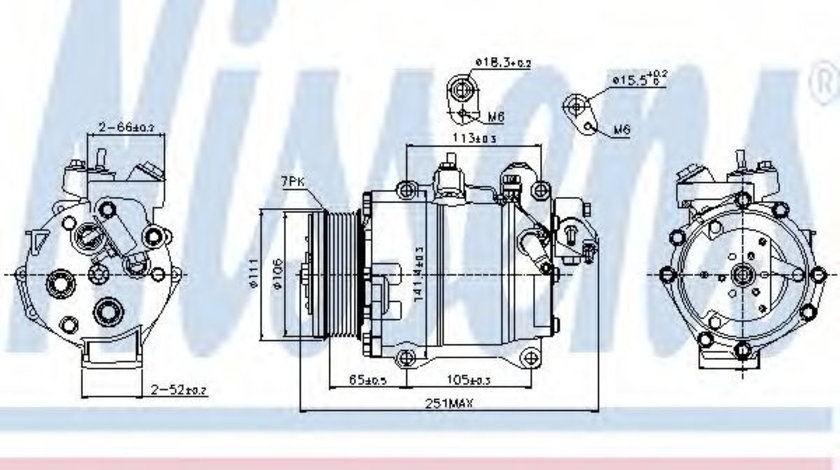Compresor, climatizare HONDA CR-V III (RE) (2006 - 2012) NISSENS 89245 piesa NOUA