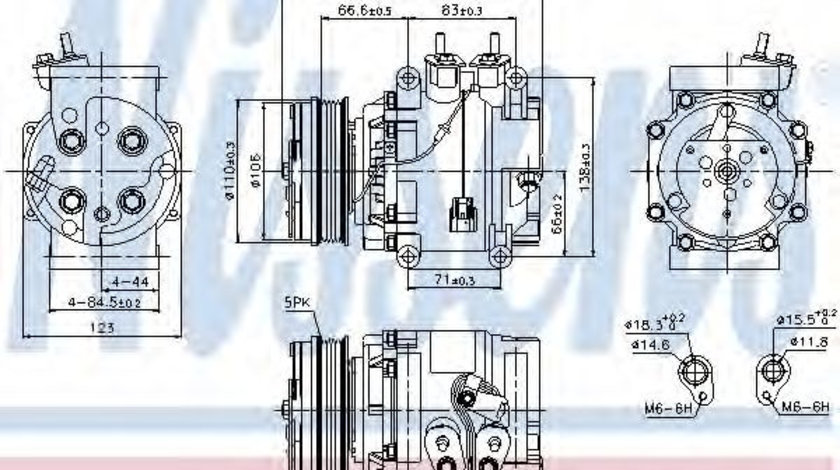 Compresor, climatizare HONDA JAZZ II (GD) (2002 - 2008) NISSENS 89235 piesa NOUA