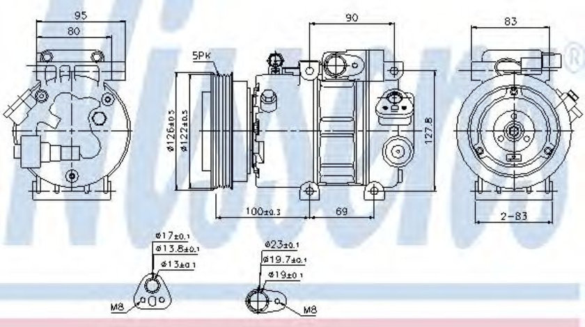 Compresor, climatizare HYUNDAI ACCENT III limuzina (MC) (2005 - 2010) NISSENS 89292 piesa NOUA