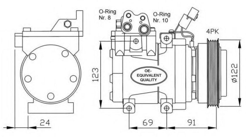 Compresor, climatizare HYUNDAI COUPE (GK) (2001 - 2009) NRF 32205 piesa NOUA