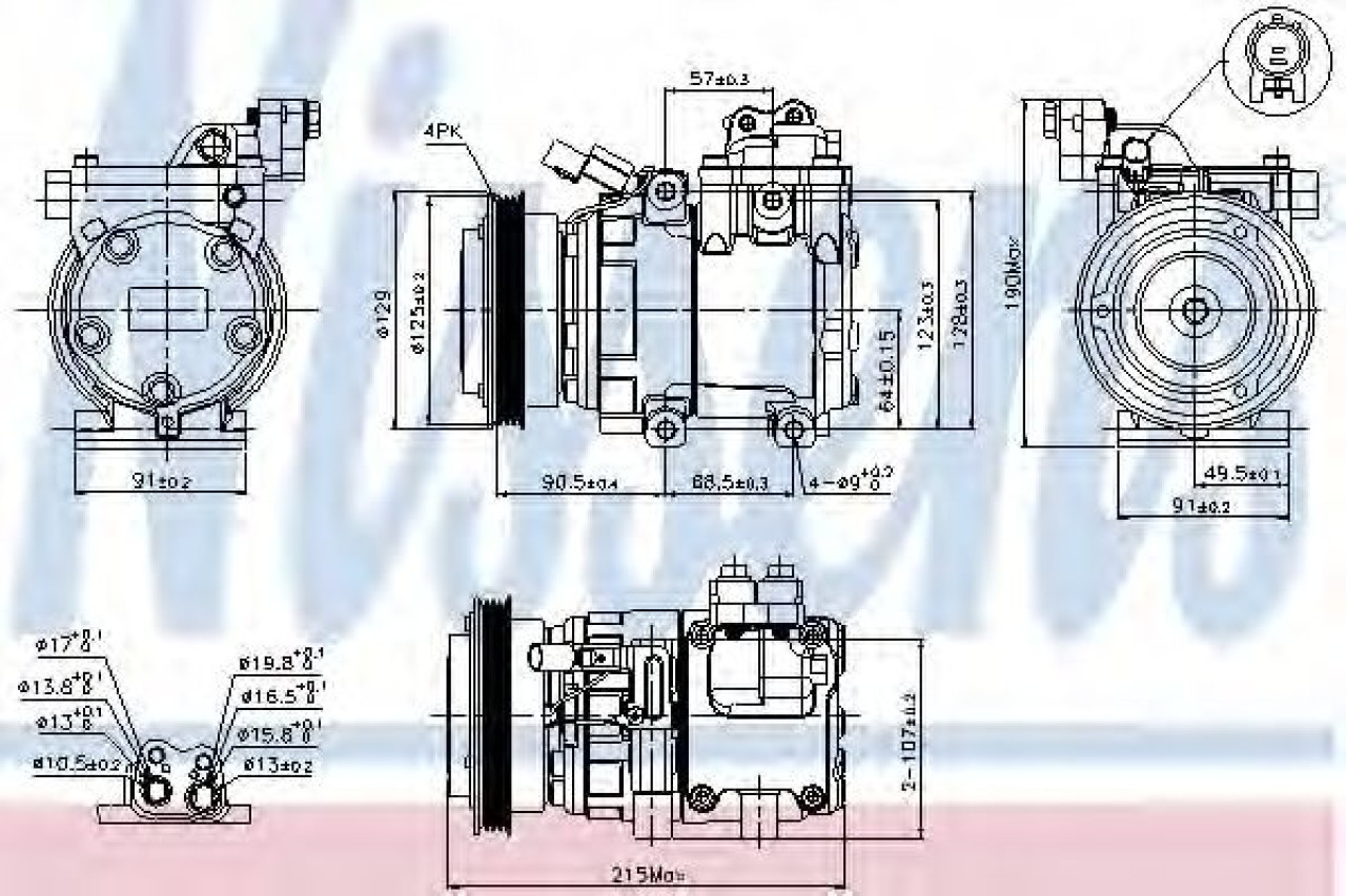Compresor, climatizare HYUNDAI COUPE (GK) (2001 - 2009) NISSENS 89082 piesa NOUA