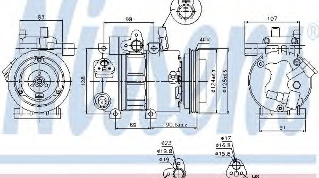 Compresor, climatizare HYUNDAI ELANTRA limuzina (HD) (2005 - 2011) NISSENS 89273 piesa NOUA