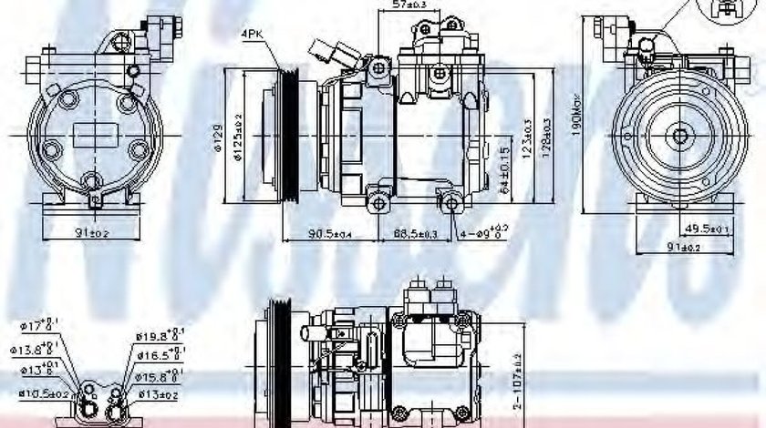 Compresor, climatizare HYUNDAI ELANTRA limuzina (XD) (2000 - 2006) NISSENS 89082 piesa NOUA