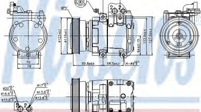 Compresor, climatizare HYUNDAI ELANTRA (XD) (2000 - 2006) NISSENS 89265 piesa NOUA