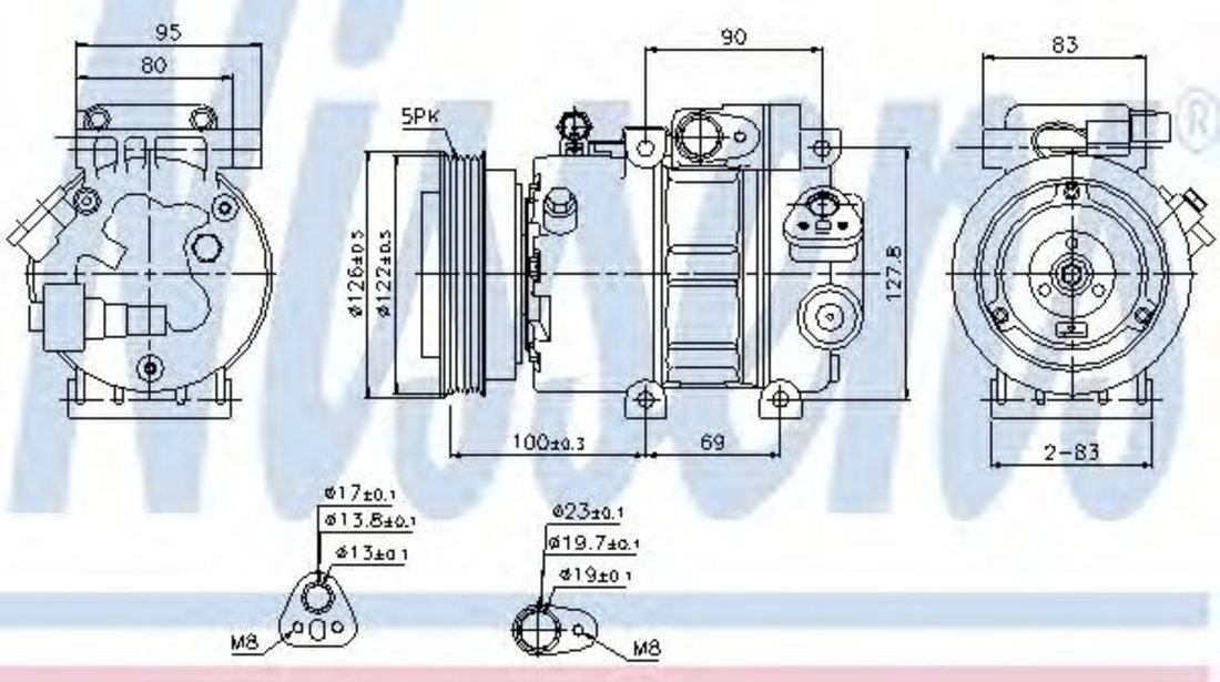 Compresor, climatizare HYUNDAI i30 CW (FD) (2007 - 2012) NISSENS 89292 piesa NOUA