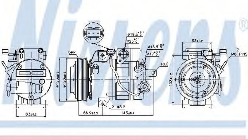 Compresor, climatizare HYUNDAI ix35 (LM, EL, ELH) (2009 - 2016) NISSENS 89304 piesa NOUA