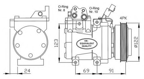 Compresor, climatizare HYUNDAI MATRIX (FC) (2001 - 2010) NRF 32205 piesa NOUA