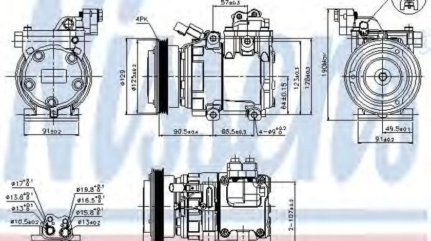 Compresor, climatizare HYUNDAI MATRIX (FC) (2001 - 2010) NISSENS 89082 piesa NOUA