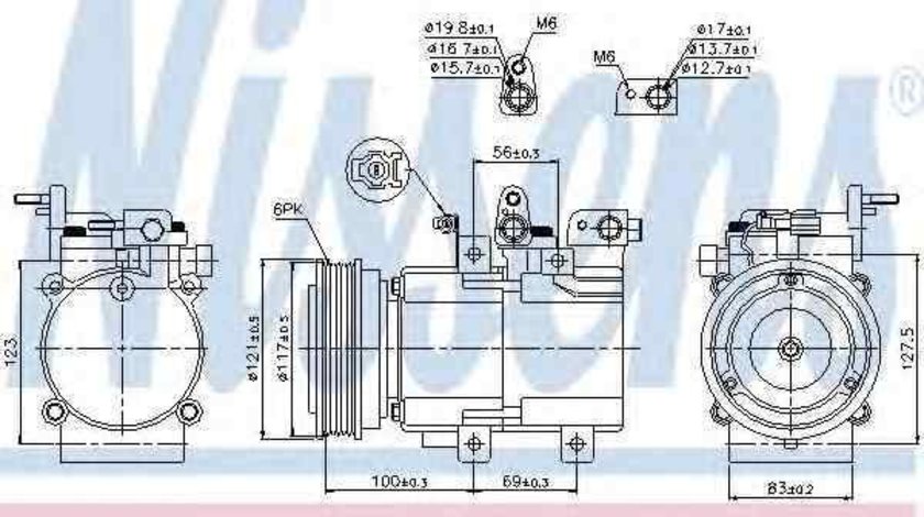 Compresor, climatizare HYUNDAI SANTA FÉ I (SM) NISSENS 89238