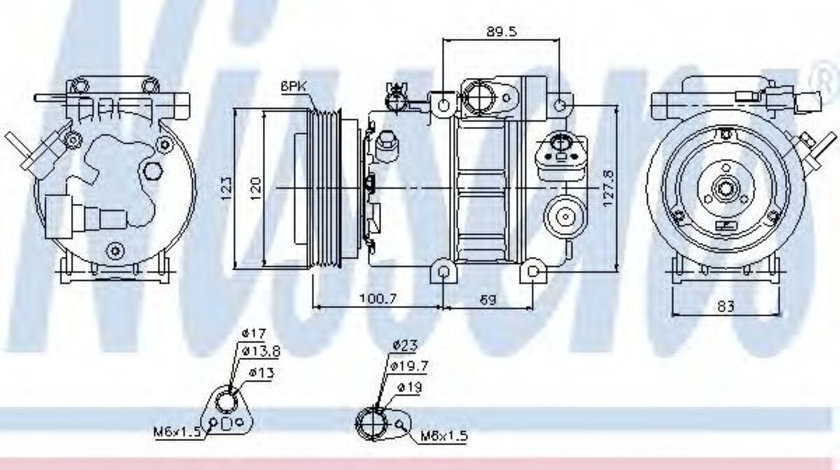 Compresor, climatizare HYUNDAI SANTA FE II (CM) (2005 - 2012) NISSENS 89278 piesa NOUA