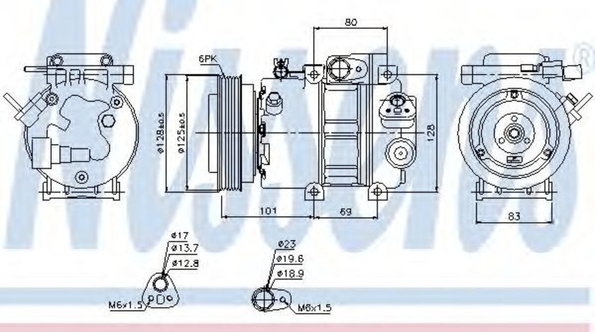 Compresor, climatizare HYUNDAI SANTA FE II (CM) (2005 - 2012) NISSENS 89298 piesa NOUA