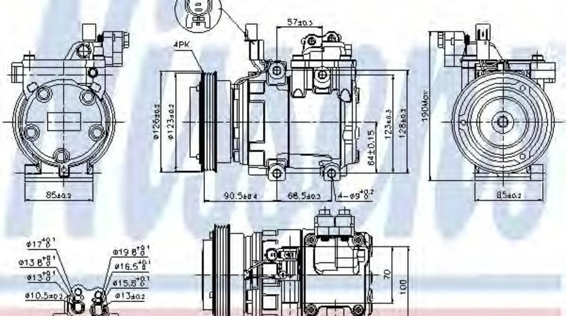 Compresor, climatizare HYUNDAI TUCSON (JM) (2004 - 2010) NISSENS 89286 piesa NOUA