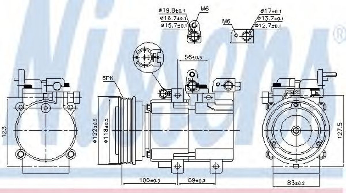 Compresor, climatizare HYUNDAI TUCSON (JM) (2004 - 2010) NISSENS 890130 piesa NOUA