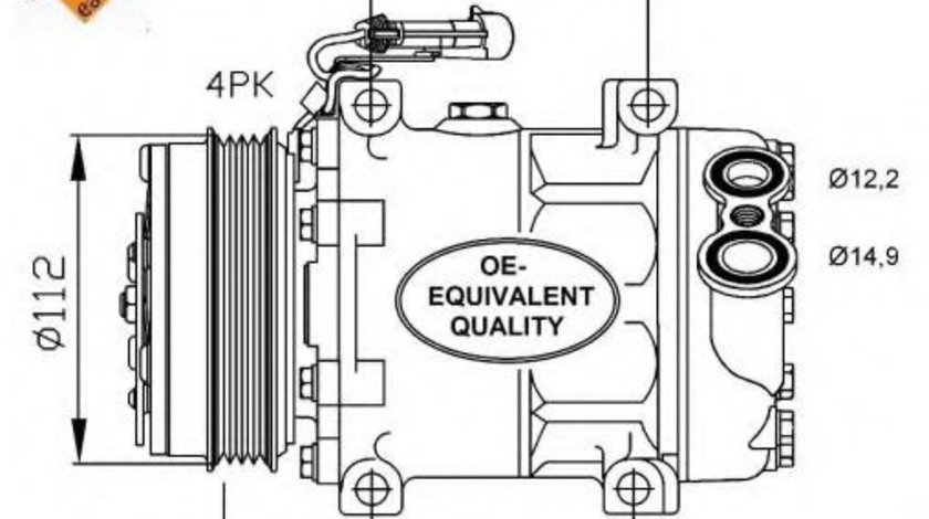 Compresor, climatizare IVECO DAILY III platou / sasiu (1999 - 2006) NRF 32701 piesa NOUA