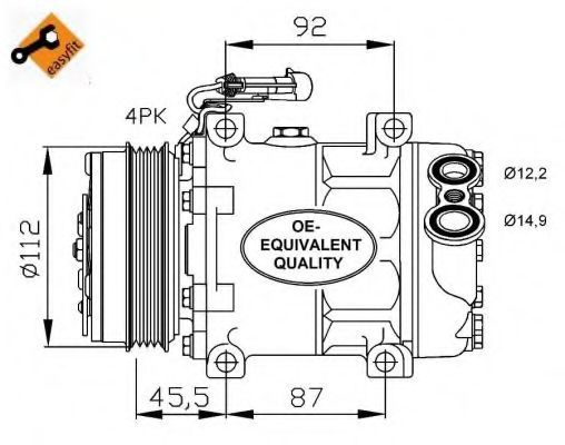 Compresor, climatizare IVECO DAILY IV bus (2006 - 2011) NRF 32701 piesa NOUA